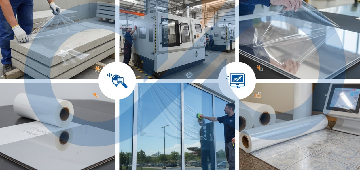 روکش پشت چسب دار هفت کاربرد شگفتانگیز روکش محافظ پشت چسب دار در صنعت و ساختمان | آذین پلاست مشهد، پیشرو در کیفیت و قیمت منصفانه